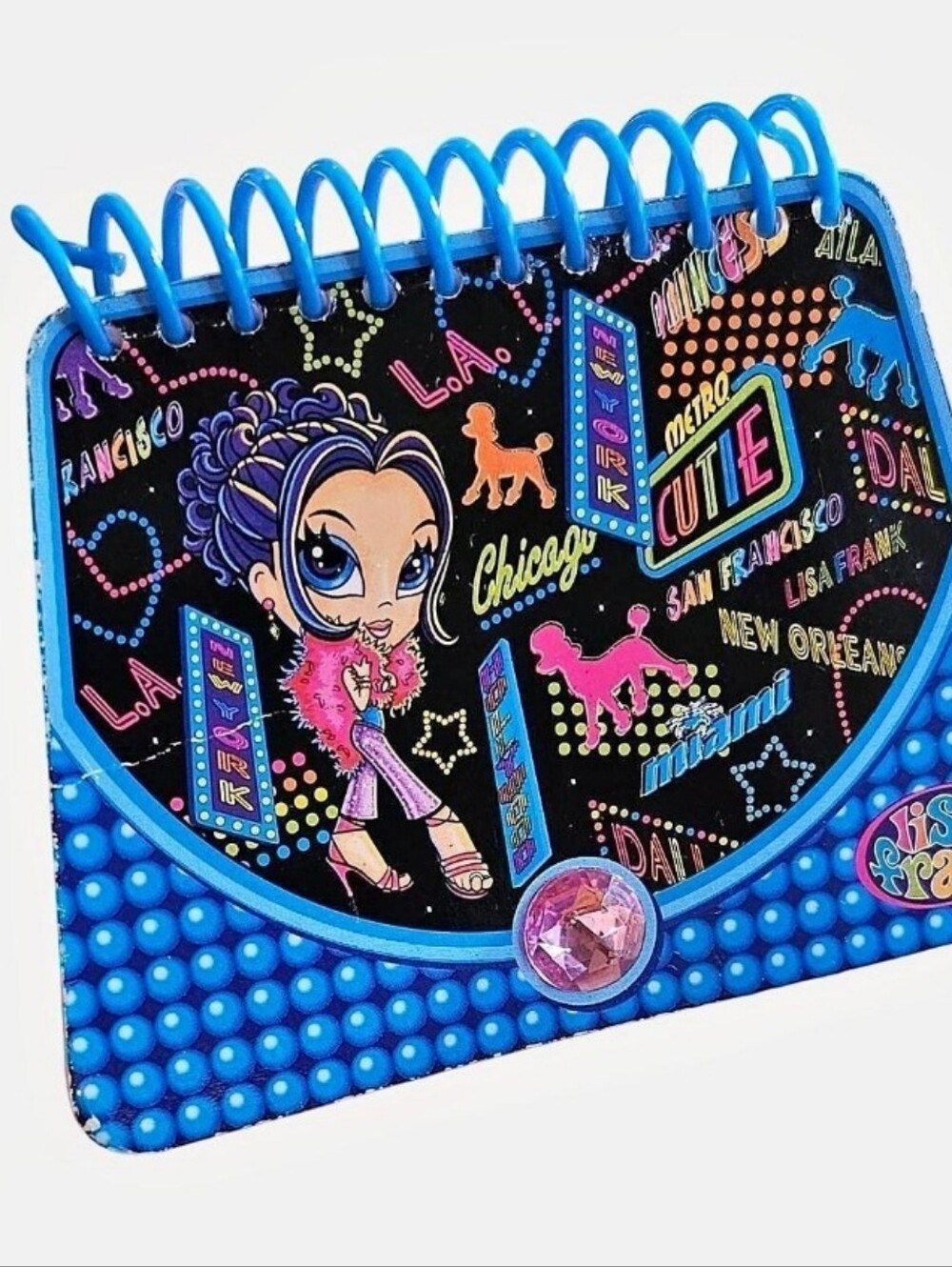 Y2k Lisa Frank Glamour Girl Mini Spiral Notepad